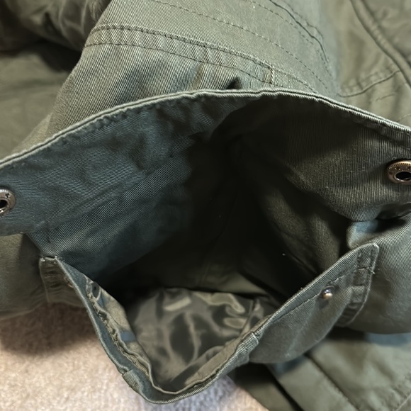 Lady Von Hart olive quilted parka jacket XL - Picture 7 of 12